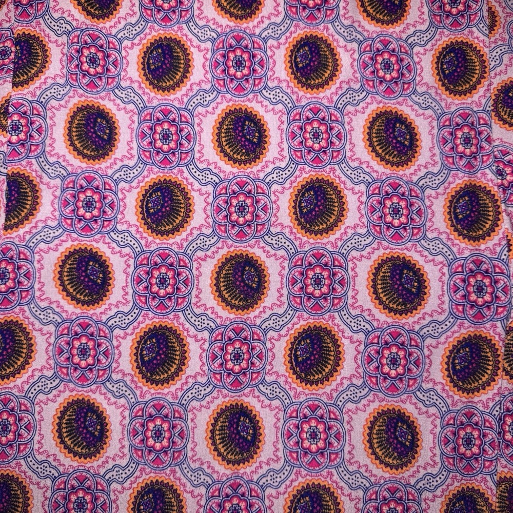 Maeve Anthropologie Pink Purple Geometric Psychedelic Blouse Small Hippie - Picture 13 of 14